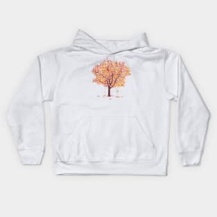 Tree Musical Notes Autumn Song by Tobe Fonseca Kids Hoodie